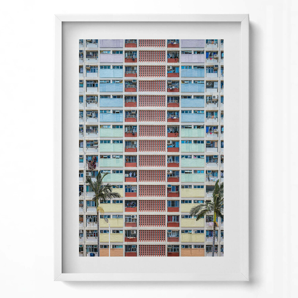 Obraz pionowy Kolorowy budynek Hong Kong