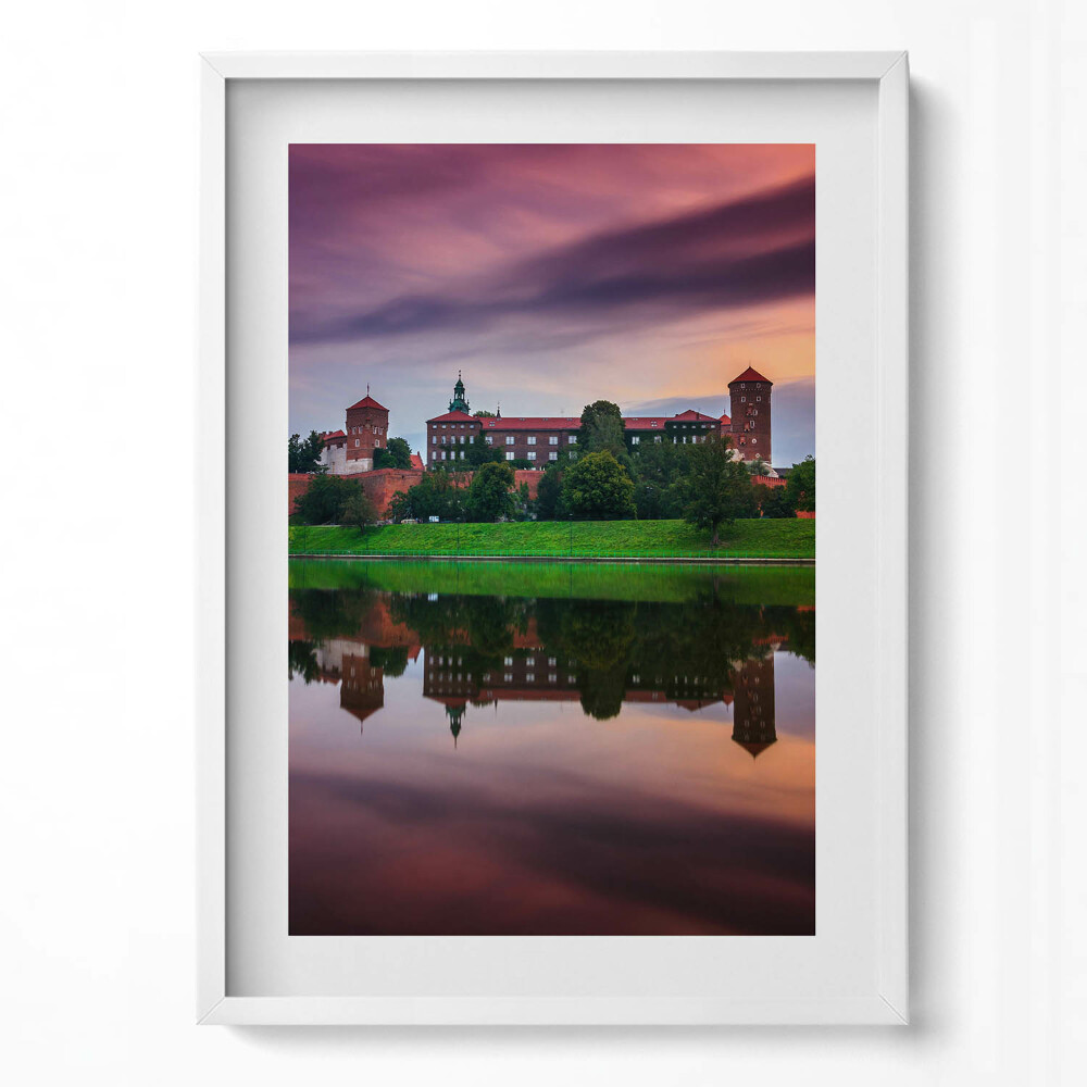 Obraz pionowy Zamek Królewski Wawel Wschód Słońca