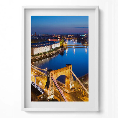 Obraz pionowy Miasto nocą Wrocław