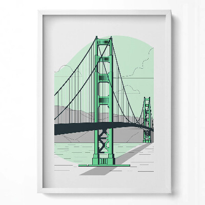 Obraz pionowy Rysunek mostu Golden Gate