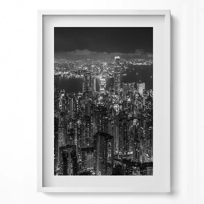 Obraz pionowy Widok na miasto nocą