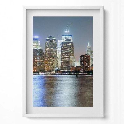 Obraz pionowy Panorama miasta nocą