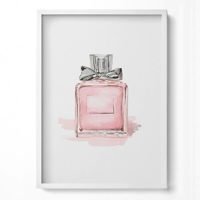 Obraz pionowy Różowe perfumy z kokardką