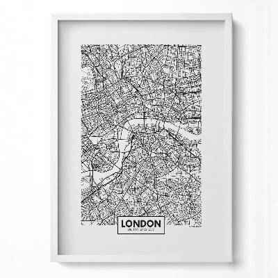 Obraz pionowy Mapa miasta Londyn Anglia