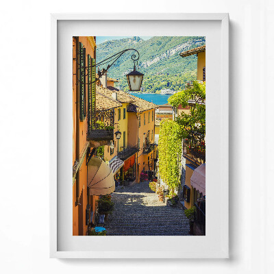 Obraz pionowy Włoskie miasteczko malownicza uliczka
