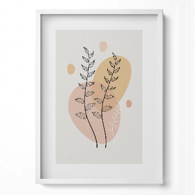 Obraz pionowy Boho abstrakcyjne rośliny