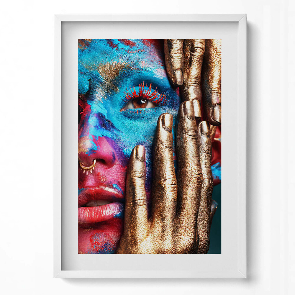 Obraz pionowy Sztuka - kolorowa twarz kobiety