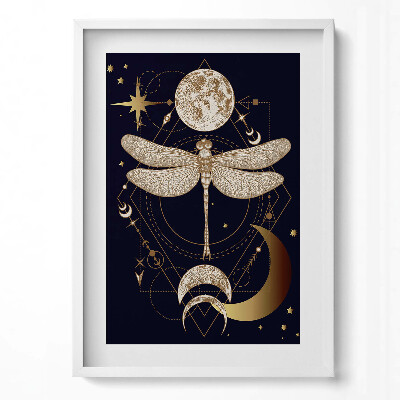 Obraz pionowy Magiczna kompozycja kosmosu i ważki