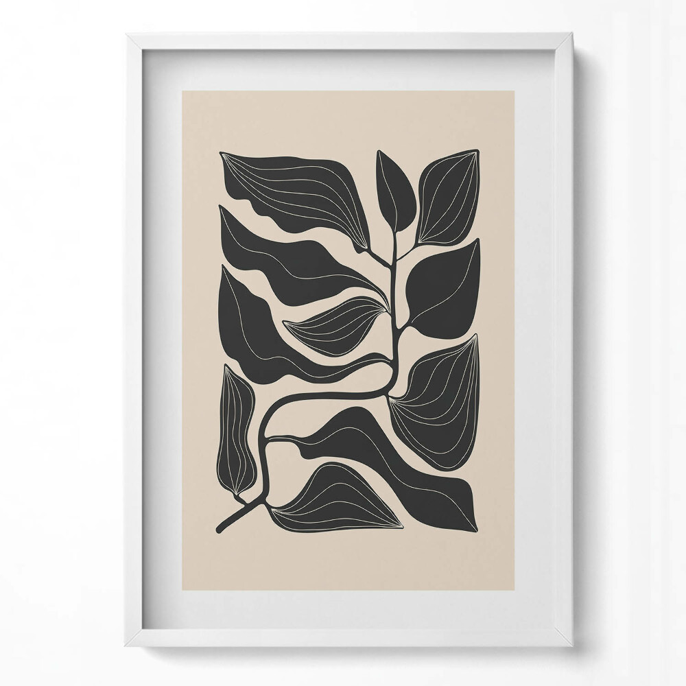 Obraz pionowy Minimalistyczna ilustracja liści rośliny