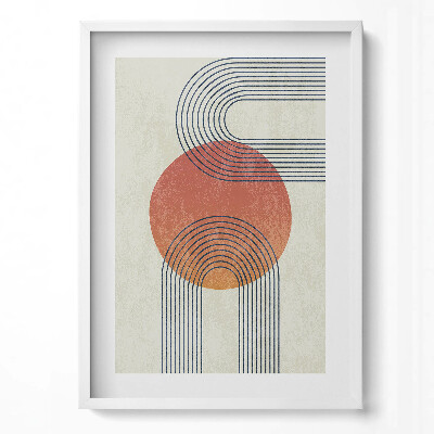 Obraz pionowy Sztuka nowoczesna linie i koło