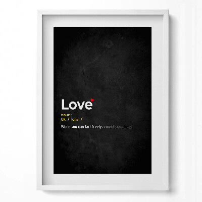 Obraz pionowy Kreatywna definicja miłości