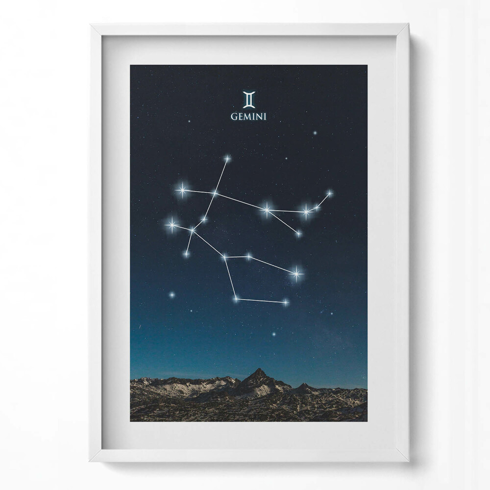 Obraz pionowy Gwiazdozbiór zodiak bliźnięta