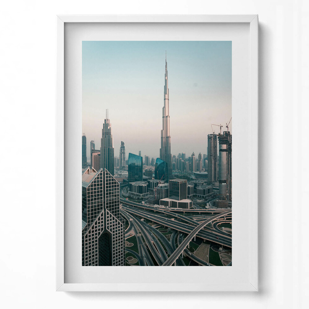 Obraz pionowy Nowoczesny Dubaj z lotu ptaka