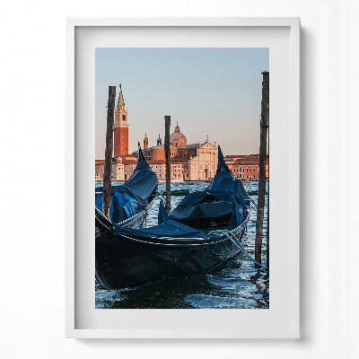 Obraz pionowy Weneckie gondole na wodzie Włochy