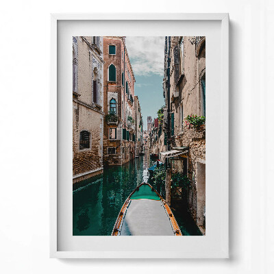 Obraz pionowy Gondola w kanale weneckim Włochy