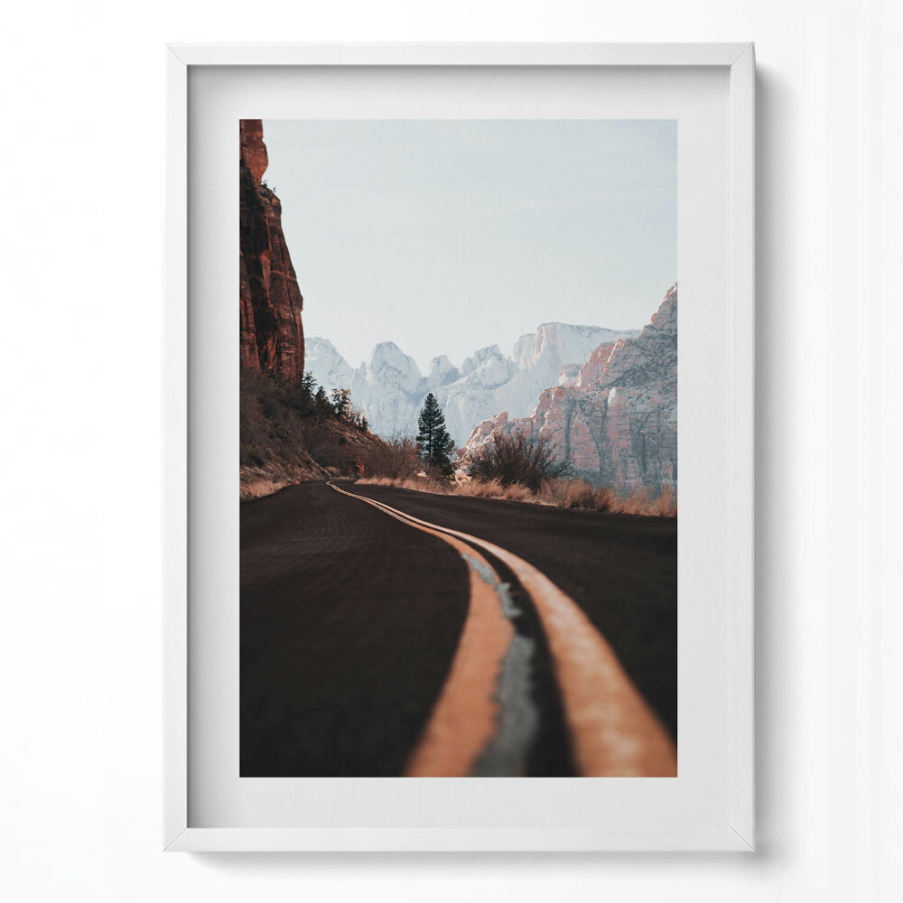 Obraz pionowy Droga między górami