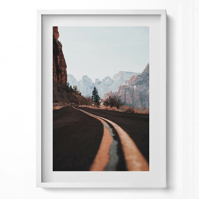 Obraz pionowy Droga między górami