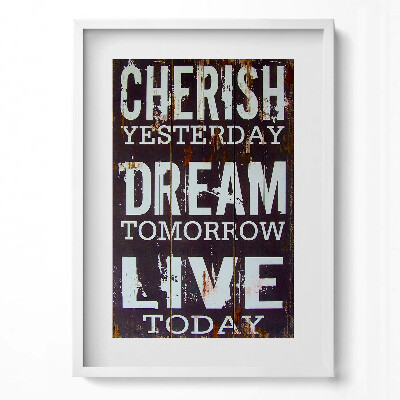 Obraz pionowy Napis motywacyjny stara tablica