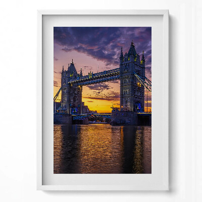 Obraz pionowy Most Brookliński i tafla wody Londyn