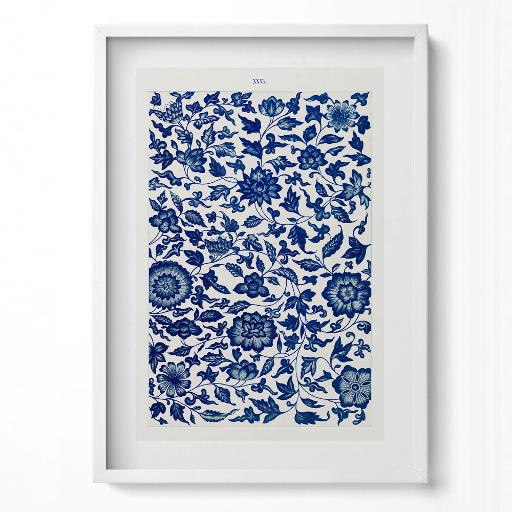 Obraz pionowy Vintage wzór kwiatowy