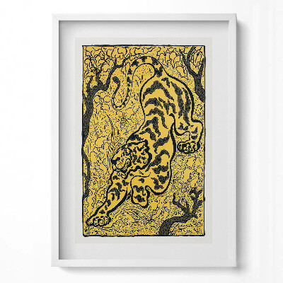 Obraz pionowy Chińska ilustracja tygrysa