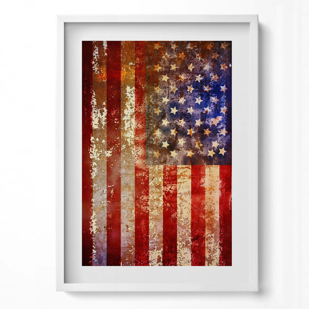 Obraz pionowy Flaga USA w stylu vintage