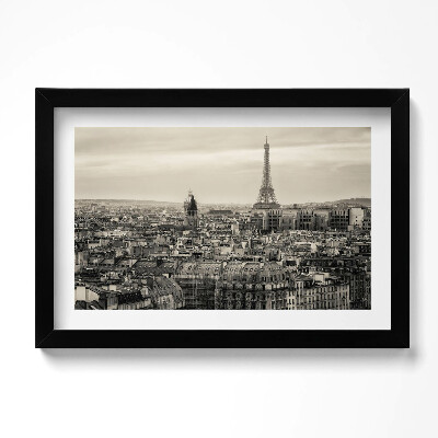 Obraz w ramie Krajobraz Paryża i wieży Eiffla