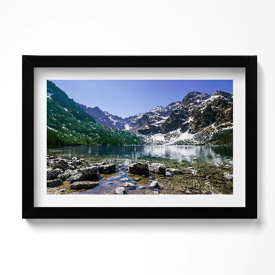 Obraz w ramie Górskie jezioro - pejzaż