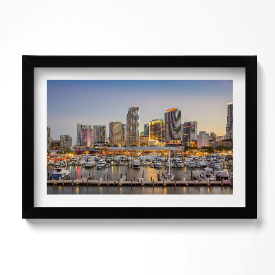 Obraz w ramie Panorama wielkiego miasta