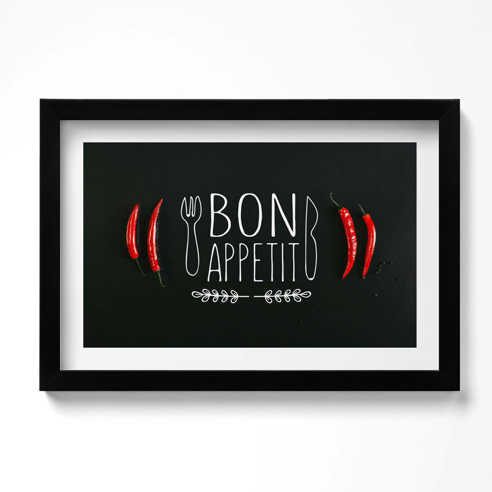 Obraz w ramie Napis smacznego
