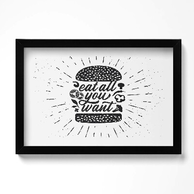 Obraz w ramie Eat all you want - napis do kuchni
