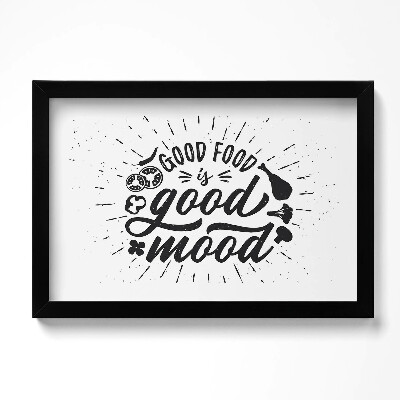 Obraz w ramie Good food is good mood - napis do kuchni