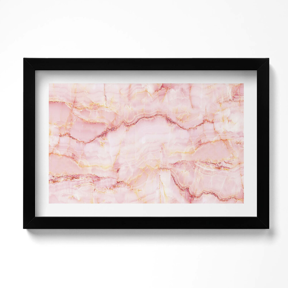 Obraz w ramie Różowa tekstura marmuru