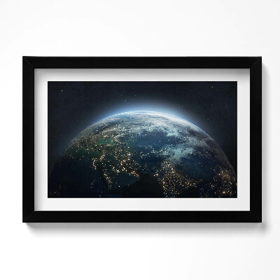 Obraz w ramie Widok na ziemię z kosmosu