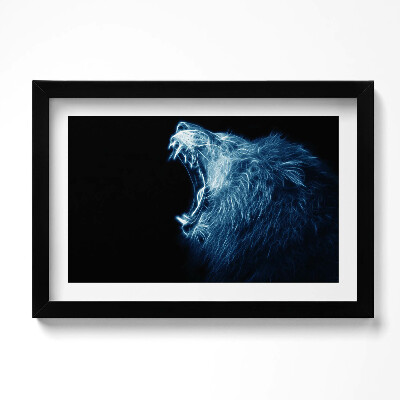 Obraz w ramie Dzika mowa ciała lwa