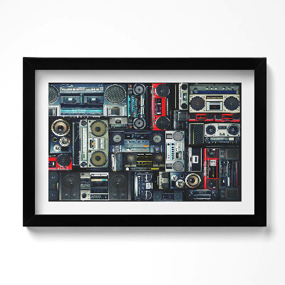 Obraz w ramie Muzyka - boombox Vintage