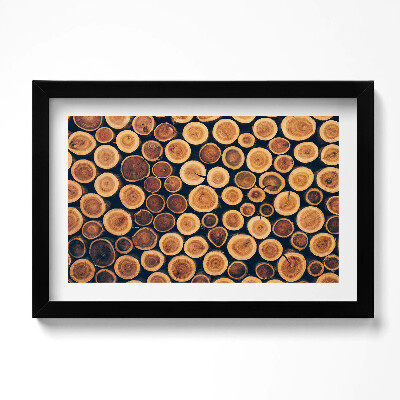 Obraz w ramie Drewno, pieńki drzew