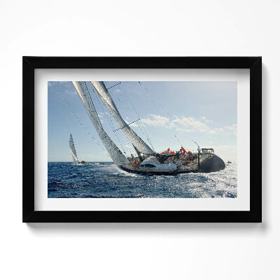 Obraz w ramie Regaty jachtów żaglowych