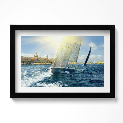 Obraz w ramie Pływające jachty