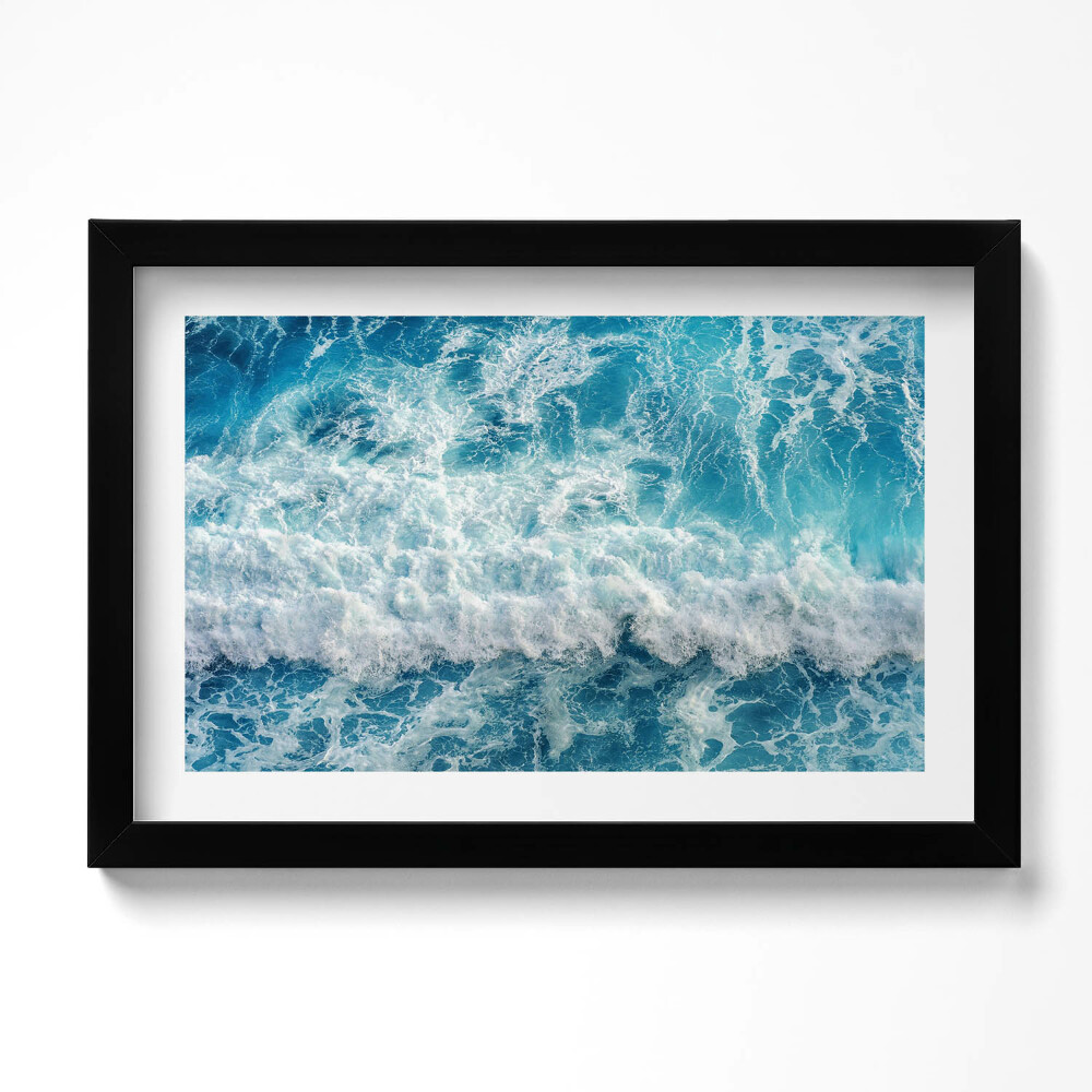 Obraz w ramie Widok z lotu ptaka na falę oceanu