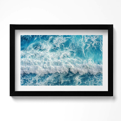 Obraz w ramie Widok z lotu ptaka na falę oceanu