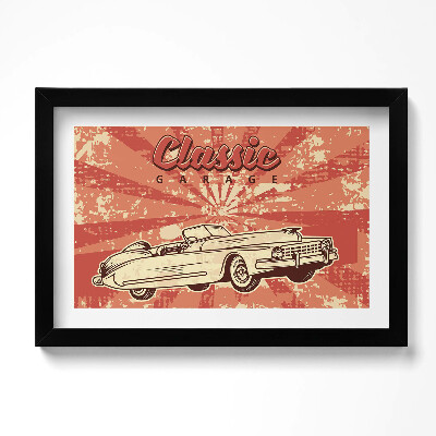 Obraz w ramie Grunge Vintage Retro auto