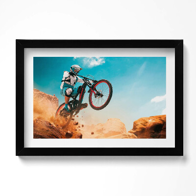 Obraz w ramie Jazda motocyklem po pustyni