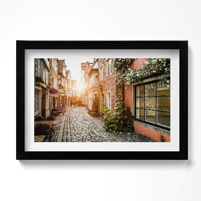 Obraz w ramie Włoska ulica wśród budynków