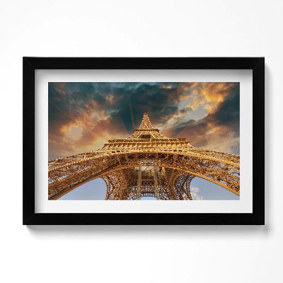 Obraz w ramie Wieża Eiffla w blasku słońca