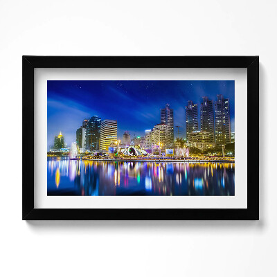 Obraz w ramie Pełne kolorów miasto