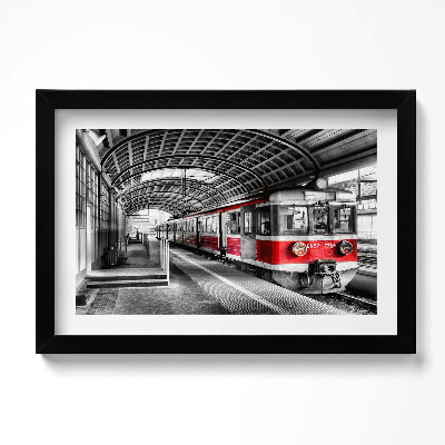 Obraz w ramie Stary peron kolejowy