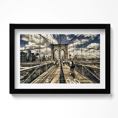 Obraz w ramie Widok na most Brookliński Nowy Jork