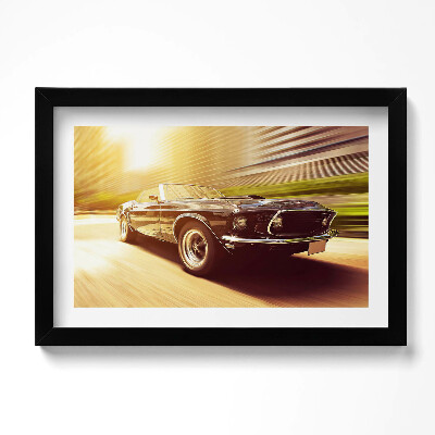 Obraz w ramie Klasyczny samochód w trakcie jazdy