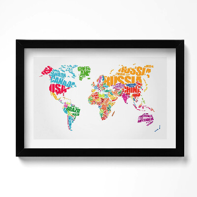 Obraz w ramie Mapa świata
